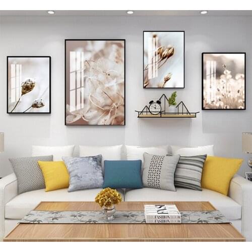 Winter Flower Dandelion Plant Landscape Wall Art Canvas Painting Nordic Posters And Prints Wall Pictures For Living Room Decor