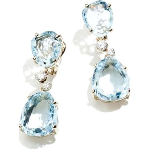 New Elegant Women Faux Waterdrop Earrings Bride Wedding Engagement Jewelry