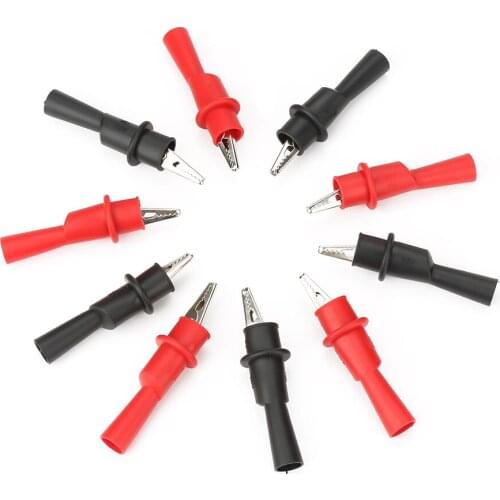 P2008 10Pcs/Lot Insulation Metal Crocodile Clips Electric Test Accessories For Multimeter Welding And Assembly Crocodile Clip