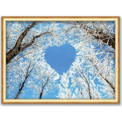 Nature Landscape DIY Embroidery 11CT Cross Stitch Kits Craft Needlework Printed Canvas Cotton Thread Home Decoration Wholesale