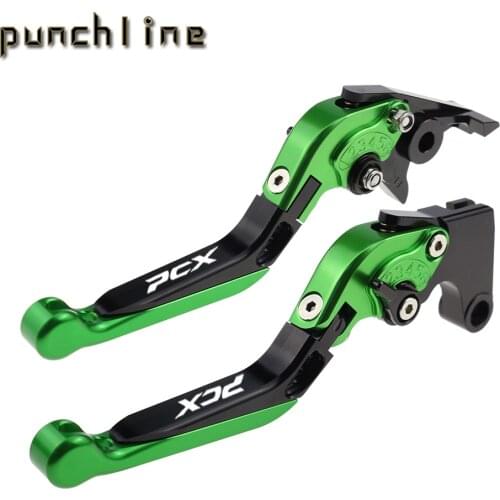 LOGO PCX Fit For HONDA PCX 125 PCX125 PCX150 PCX150 Motorcycle Accessories Folding Extendable Brake Clutch Levers 20 Colors