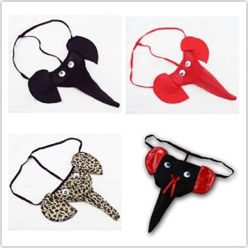 Sexy boy Men Underwear Mens Thong Elephant Ptanies G-string Gay Sous Underpants Low-Waist Exotic Sexy Lingerie Hot