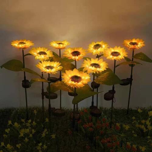Solar LED Sunflower Lantern Outdoor Garden Garden Decoration Light Solar Lawn Waterproof Ground Light