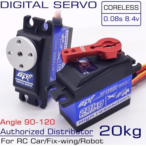 SPT5620 20kg 0.08s High Resolution Metal Gears Super High Speed 8.4v Standard Digital Servo For RC Drift Car 1:10 1:12 Airplane