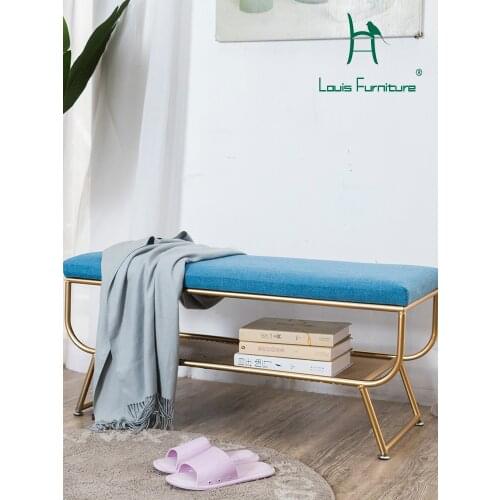 Louis Fashion Stools Ottomans Nordic Doorway Shoes Changing Multifunctional Storage Stool Creative Fitting Room Bench Shop
