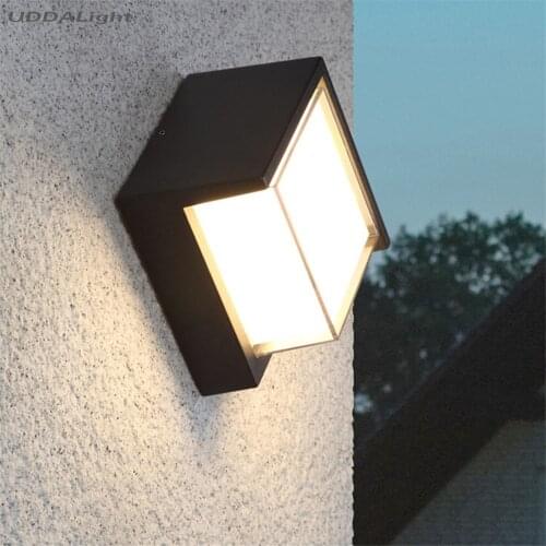 Outdoor wall lamp LED 10 W 7 W square 120mm 160mm black IP65 quality garden porch outdoor lighting