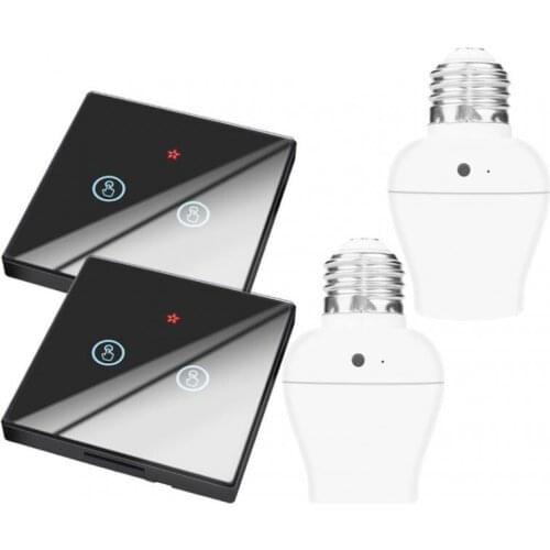 2/3 Gang E26 E27 Smart Light Bulb Switch 433Mhz RF Home 110V 220V Wireless Remote Control Touch Lamp Bulb Wall Switch