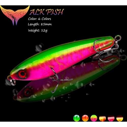 WALK FISH 1PCS 85mm/12g Pencil Minnow Floating Fishing Lure Artificial Hard Bait Design Hard Bait Fishing Accessories Tackle