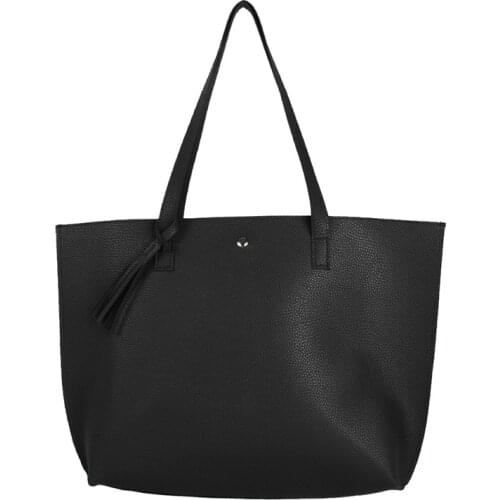 Women Ladies PU Leather Tote Bag Large Capacity Casual Tote Purse Travel Bag Big Beach Shopping Bag Female Bolsa Hot Sale