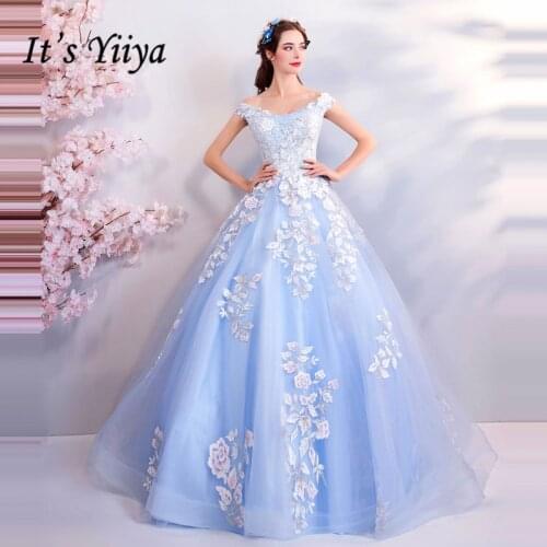 Its Yiiya Elegant Formal Dress for Party Boat Neck Sleeveless Embroidery Bling Sequined Evening Dresses Fashion Designer LX865