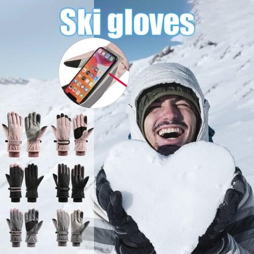 Winter Plus Velvet To Keep Warm Wind And Cold Sports Game Gloves Guantes impermeables y calientes para exteriores en invierno