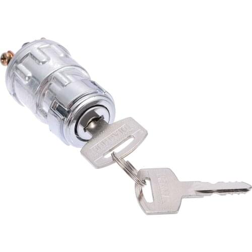 1 Set Universal Replacement Car Tractor Ignition Switch Lock Cylinder With 2 Keys Car Ignition Switch
