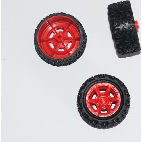 10/100pcs 2*34mm plastic rubber wheel toy wheel rc car robot ship diy toy parts/technology model material/baby toys w342ar