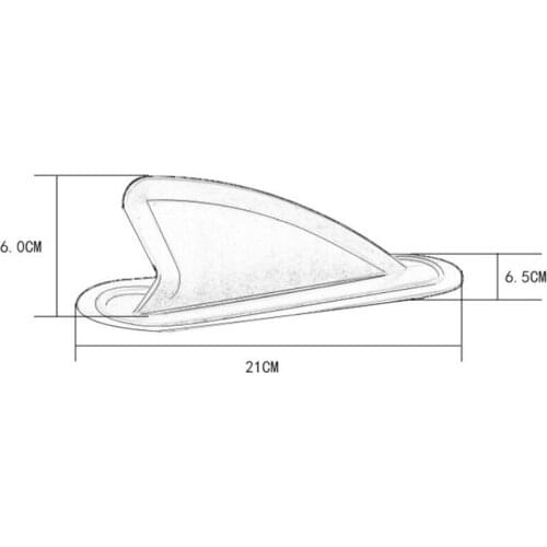 2xLongboard Fin Center Board Fins Surfing Board Center Fin with Fin Case