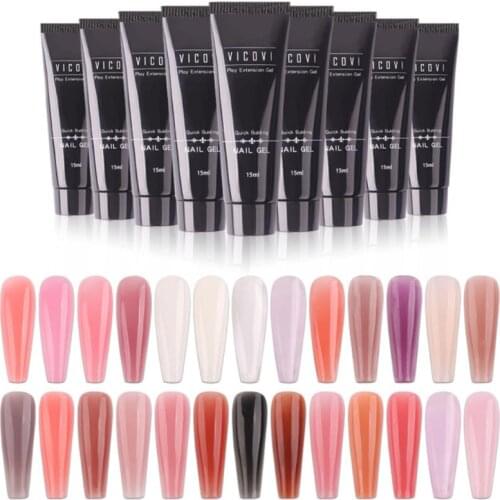 9 Colors Nail Extension Gel Paper-free Tray Extension Crystal Shiny Professional UV Phototherapy Glue Nail Art Manicure Tools