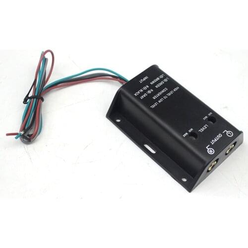 Car AD-105A 12V Audio Speaker High to Low Level Line Output Amplifier Converter Adapter Cable 2 RCA