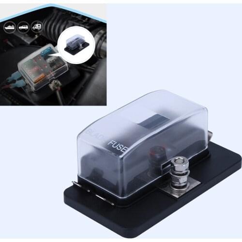 1 Pcs Plastic Cover 4 Ways Blade Fuse Block 12V 24V Fuse Box Holder With LED Indicator Light For Auto Car Marine Truck RV