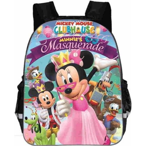 Disney Brand Baby Cartoon Bag Mickey Mouse Boys Schoolbag Cute Minnie Mouse Girls Small Backpack Kindergarten Schoolbag