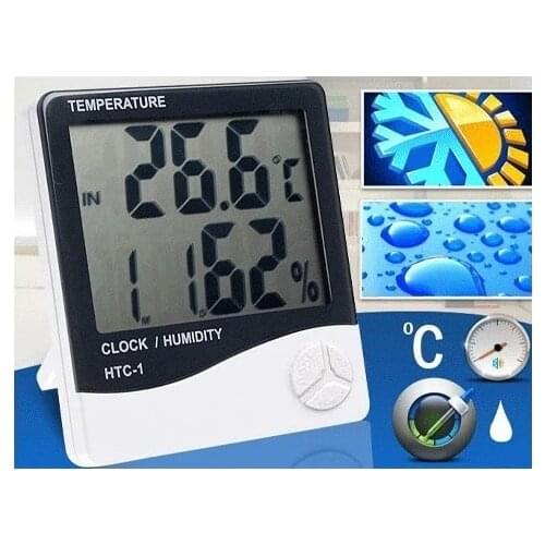Clock Humidity Meter and Thermometer