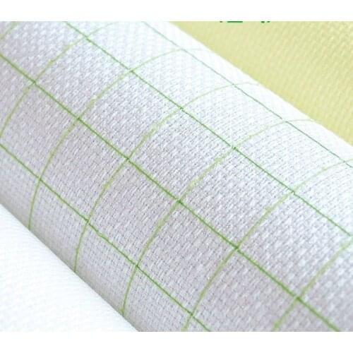 JCS FREE Shipping Top Quality 14CT 14ST Cotton Pre-grid Grided Cross Stitch Canvas Fabric, Color Lined Grid Embroidery Canvas