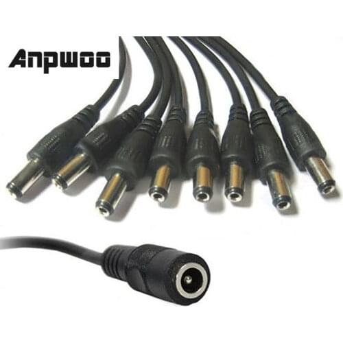 ANPWOO DC 1 to 8 Power Splitter Adapter Cable for Security CCTV Camera