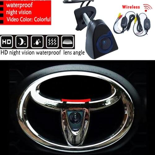 FUWAYDA wireless for CCD HD parking Car in Front View camera for Toyota Prado Highlander Land Cruiser installed in the car logo