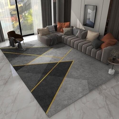 New Modern Living Room Geometric Printed Carpets Bedroom Washable Large Rugs Sofa Floor Decoration Rug Home bath Non-Slip Carpet