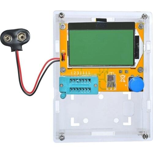 LCR-T4 ESR Meter Transistor Tester Diode Triode Capacitance SCR Inductance 328 LCD Display MOS PNP NPN (Battery Case)