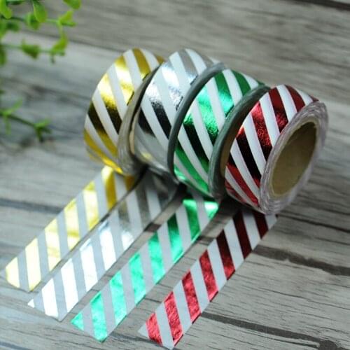 Gold Foil Printing Washi Tape For Christmas&Halloween Card 15mm Washi Decorative Adhesive Tape Masking Paper Tape Gift