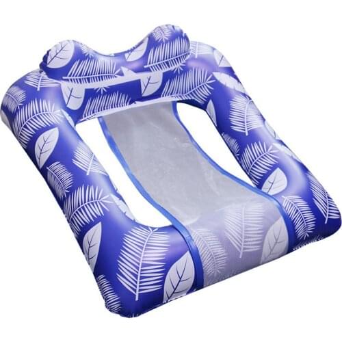 Summer Pool Water Hammock Inflatable Floating Row Air Mattress Lounger Beach Swimming Pool Water Party Floating Bed