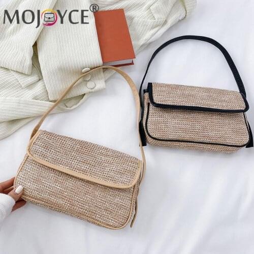 2021 Hot Ladies Vintage Handbags Women Color Stitching Shoulder Fashion Ladies Beach Vacation for Small Handbag
