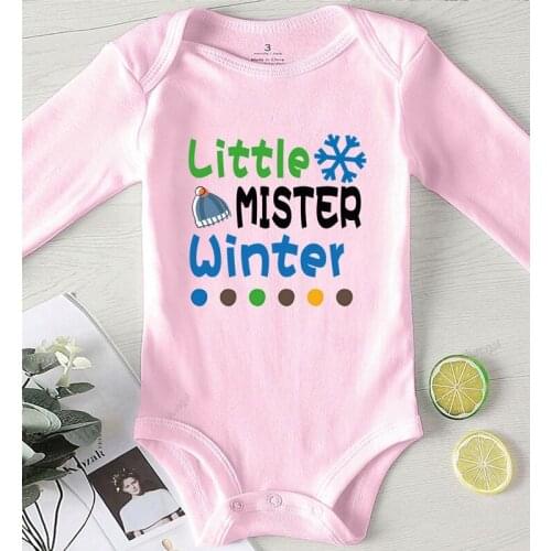 Little Mister Winter Letter Printed Baby Bodysuit for Newborns Boy Winter Clothing Kids Outfits Girl Infant Clothes Kids' Things