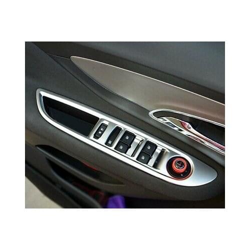 Matt Interior Door Cover Armrest Trim 4pcs For Buick Encore / Opel Mokka 13-18