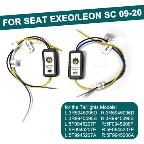 2Pcs For Seat Leon 5F SC 2013-2020 For Seat Exeo 2009-2014 Dynamic Turn Signal Indicator LED Taillight Module Cable Wire Harness