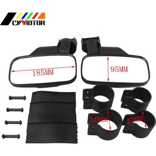 Motorcycle 1.75" 2" Left Right Side Rear Rearview Mirror For YAMAHA Polaris Rhino Rangers RZR John Deere Gator XUV HPX RSX