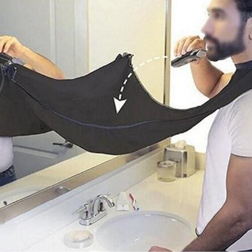 Man Beard Shave Apron Waterproof Bib Trimmer Catcher Facial Hair Trimmings Cape Bathroom Clean Tool Home Supplies Gather Cloth