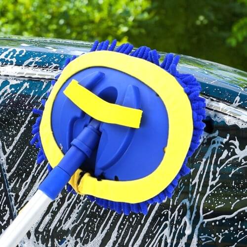 Car Foam Wash Mop Kit Cleaning Brush Glove Rag Dry Tool Telescoping Chenille Broom Long Handle 4x4 Off Road Auto Accessories