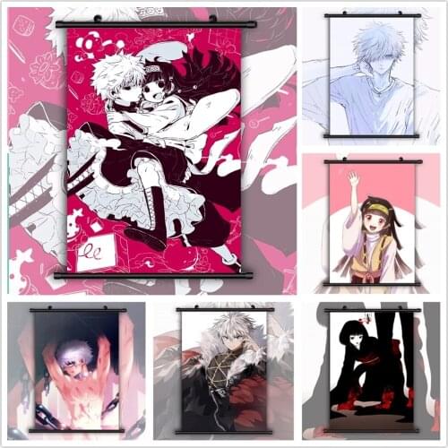 Home Decoration HUNTER X HUNTER Zoldyck Family Wall Art Painting Plastic Alluka Anime Hanging Scroll Canvas Print Picture Poster