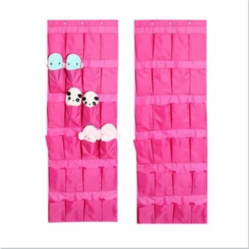 Hanging Shoe Organizer Non-woven 20 Pocket Shoes Storage Rack Behind Door Free Nail Bedroom Tie Waistband Holder Space Saver