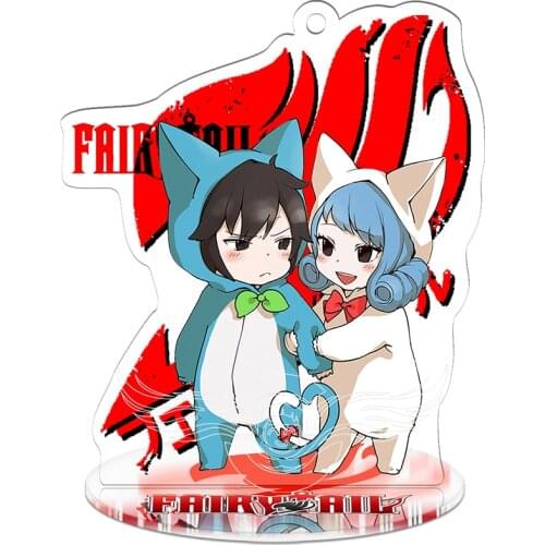 New Arrived 9cm Fairy Tail Action Figure Anime Toy Transparent Acrylic Toys Key Chain Cute Decorative Ornaments