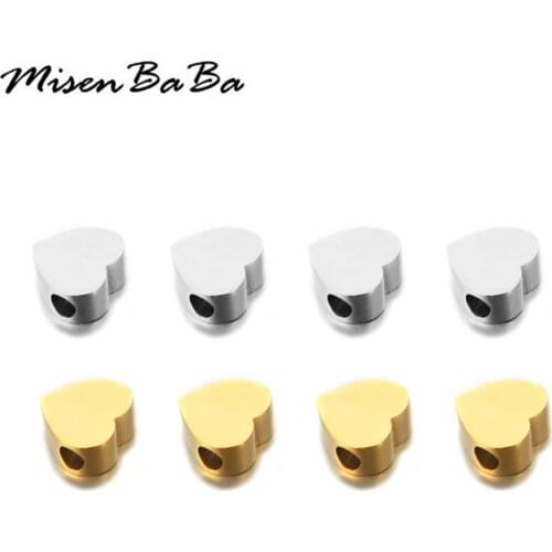 10PCS/lot Stainless Steel Romantic Sliding Heart Charm For Jewelry Making Bracelets Necklaces Handmade Heart Pendants