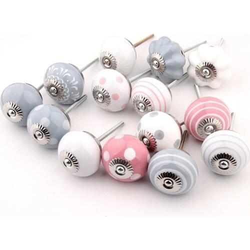 Nordic Simplicity Ceramic Handles Drawer Knobs Cupboard Door Handles Single Hole Cute Top Cabinet Pulls Knob for Furniture