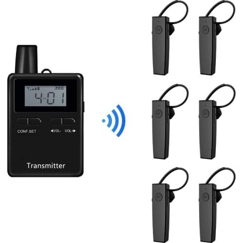 Direct manufacturer wireless tour guide 1 transmitter+1 ear hook receiver for umral and haji