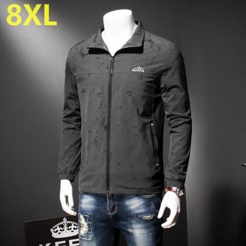 Plus size 8XL 7XL 6XL 5XL Brand New Clothing Bomber Fashion Jacket Spring Casual Manteau Homme Mens Elastic Jacket Coats