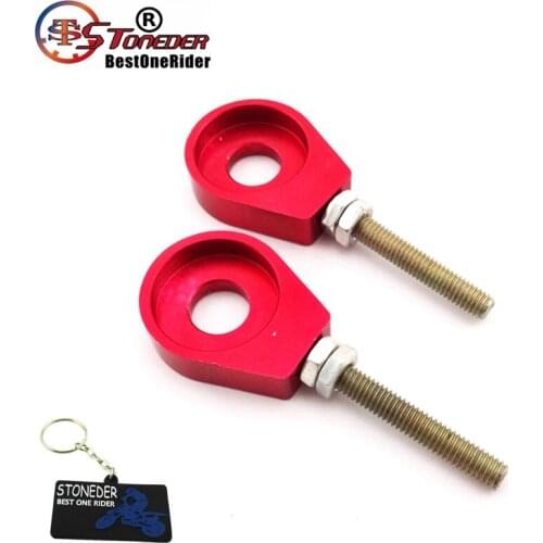 STONEDER 12mm Chain Adjuster Tensioner Alex Block For Motorcycle Pit Dirt Motor Bike 160cc 150cc 140cc 125cc 110cc 90cc 50cc Red