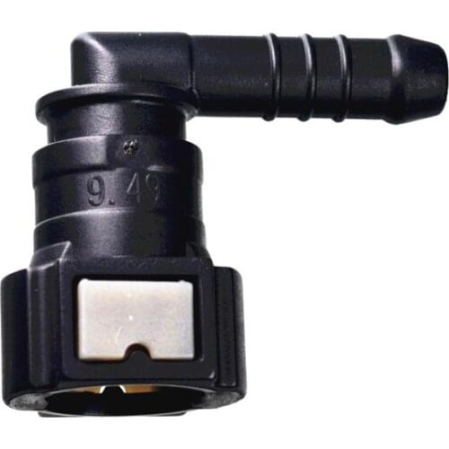 SAE3/8" Elbow Plastic Coupling Auto parts Fuel Line Fitting Connector Large Hose Connector