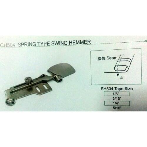 MADE IN JAPAN LOCKSTITCH DOUBLE FOLD BIAS BINDER HEMMER&HEMMER FEET CH504 SPRING TYPE SWING HEMMER