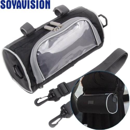 Windshield Bag Motorcycle Front Handlebar Fork Storage Container Car Black 2.5L