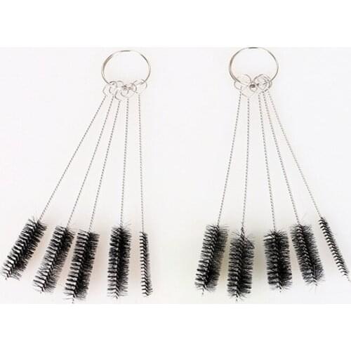 5pcs Tattoo Needles Tips Tubes Grips Nozzel Cleaning Brush Kit Airbrush Spray Gun Brush Set Tattoo Machine Brush Tattoo Supplies