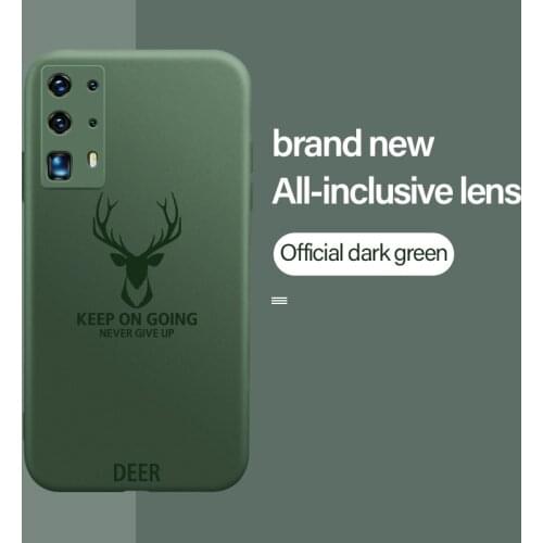 Ultra-thin Christmas Deer Silicone Phone Case For Huawei P40 P30 P20 Lite Mate 30 20 Pro Luxury Painted Relief Cover Coque